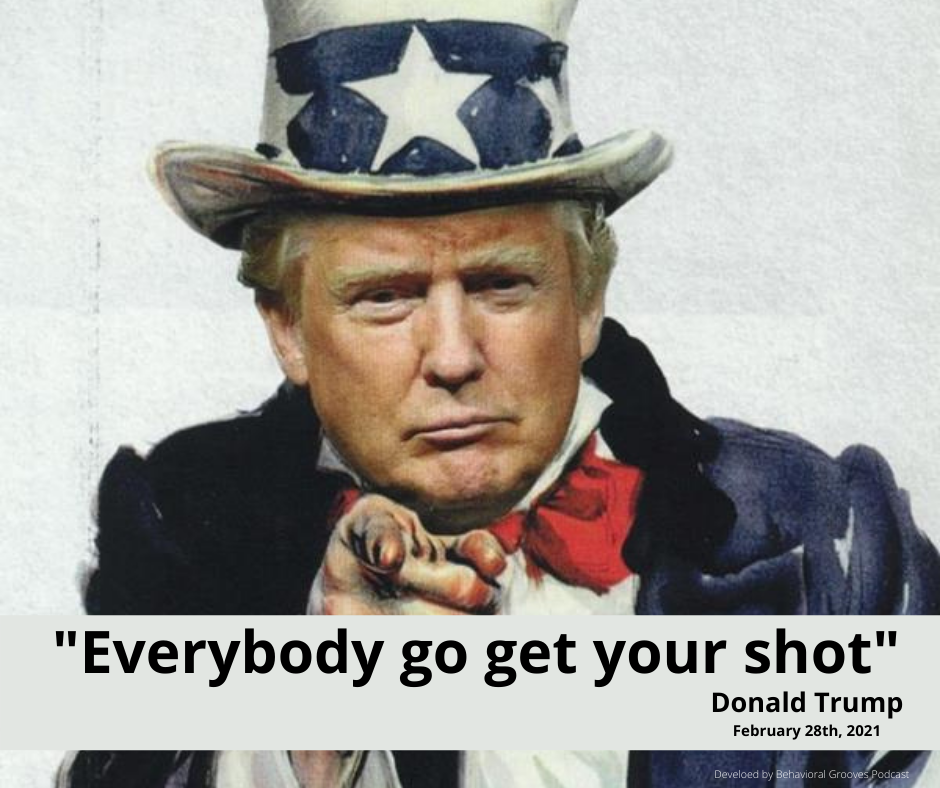 Donald Trump pointing while dressed asUncle Sam